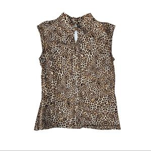 🤎🤍 Sheer leopard halter top